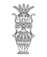 A coloring page of the old egypt